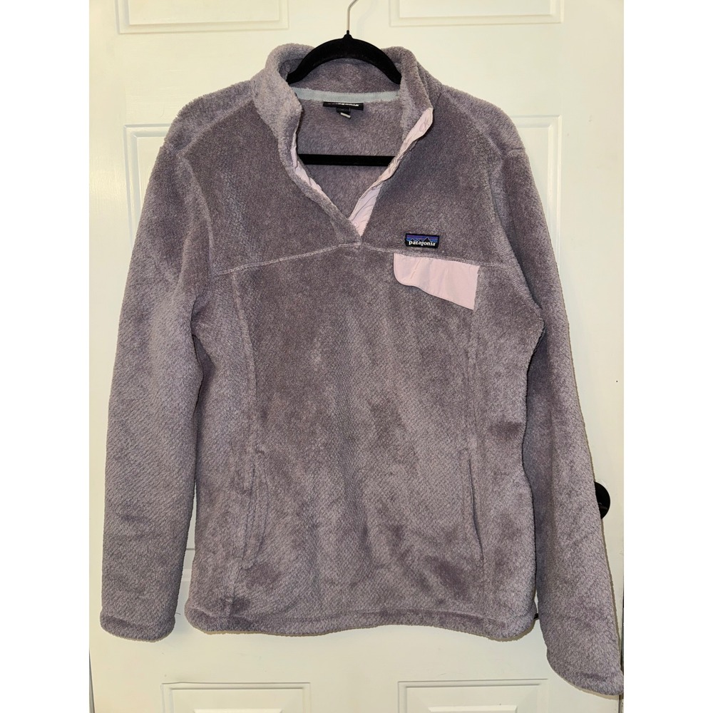 Patagonia Re-Tool Snap-T Fleece Pullover Purple XL 25443 Polartec High Pile